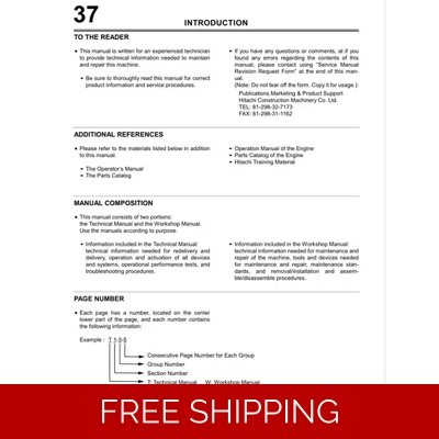 HITACHI ZX27U,30U,35U EXCAVATOR WORKSHOP AND TECHNICAL MANUAL 2